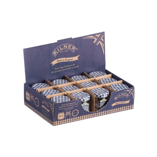 Kozarec za kuhanje z modrim pokrovom Kilner Round, 43 ml-image-2