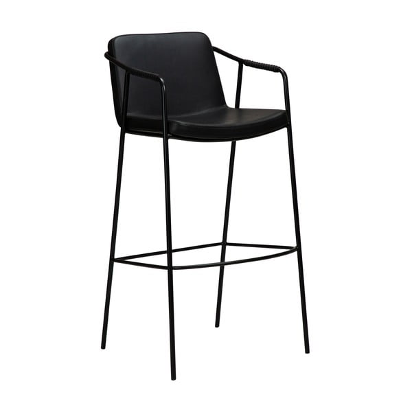 Črn barski stol iz umetnega usnja DAN-FORM Denmark Boto, višina 105 cm