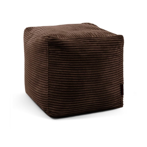 Temno rjava vreča za sedenje iz rebrastega žameta Up! MooG – SLOWDOWN