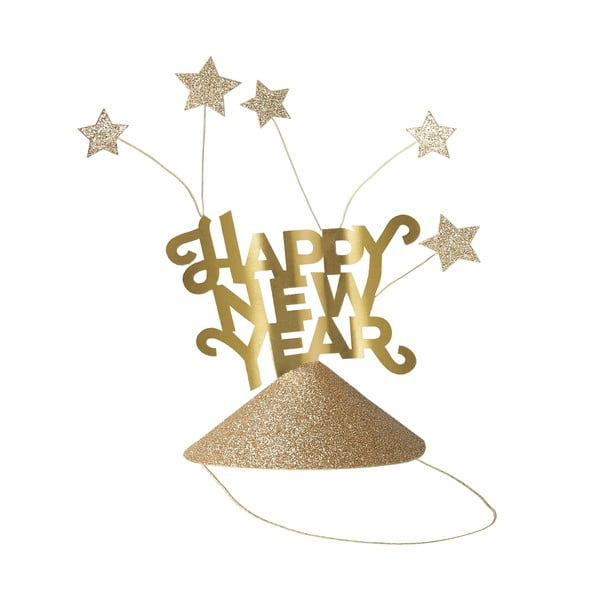 Party klobučki v kompletu 6 ks Happy New Year - Meri Meri