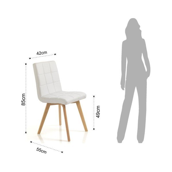 Komplet 2 belih jedilnih stolov Tomasucci New Kemi Beth-image-3