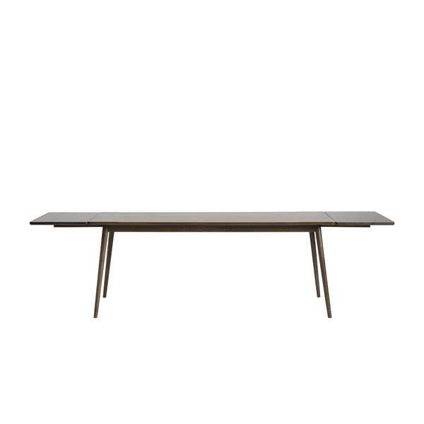 Rjava raztegljiva jedilna miza z mizno ploščo v hrastovem dekorju 190x90 cm Barrali – Unique Furniture-image-2