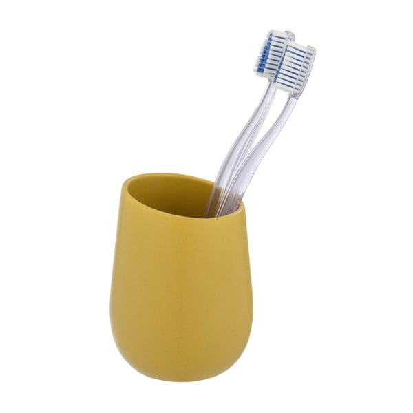 Rumen keramičen lonček za zobne ščetke Badi – Wenko-image-3