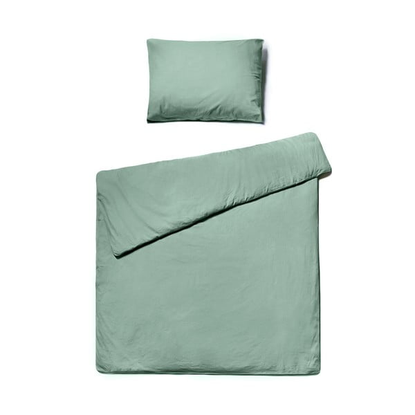 Mint zelena bombažna posteljnina Bonami Selection, 140 x 220 cm
