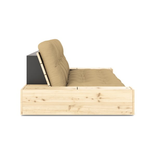 Gorčično rumena raztegljiva sedežna garnitura 244 cm Base – Karup Design-image-3