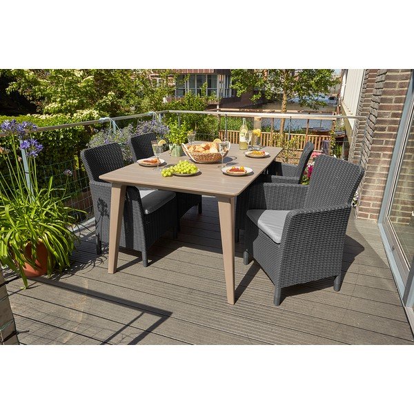 Antracitno siv plastičen vrtni fotelj Trenton – Keter-image-2