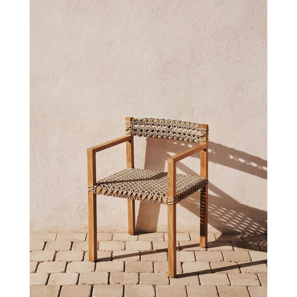 Vrtni stoli v kompletu 2 ks iz masivnega lesa/iz ratana v naravni barvi Giverola – Kave Home-image-1