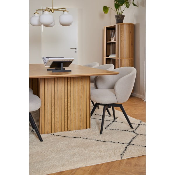 Jedilna miza z mizno ploščo v hrastovem dekorju 100x210 cm Colima – Actona-image-3