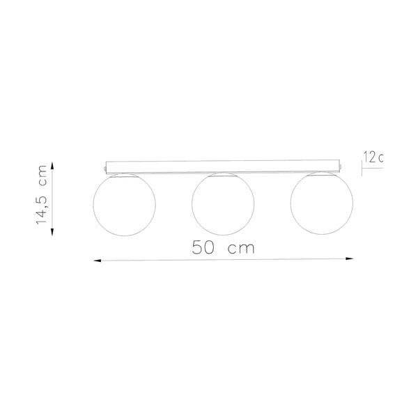 Bela stropna svetilka s steklenim senčnikom ø 12 cm Umerta – Sollux-image-4