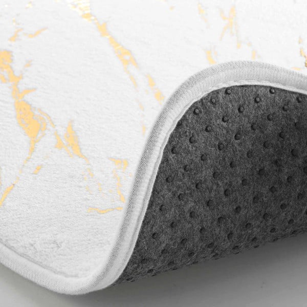 Kopalniška preproga v beli in zlati barvi 45x75 cm Aquamarbre – douceur d'intérieur-image-2
