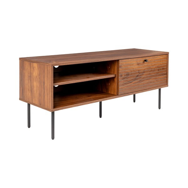 Rjava TV omarica v orehovem dekorju 120x50x40 cm Stripes – White Label-image-2