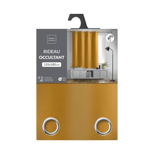 Oker rumena zatemnitvena zavesa 135x180 cm Occult – douceur d'intérieur-image-2