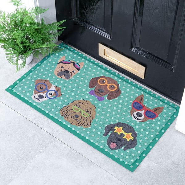 Predpražnik 40x70 cm Dogs on Polka Dots – Artsy Doormats-image-1