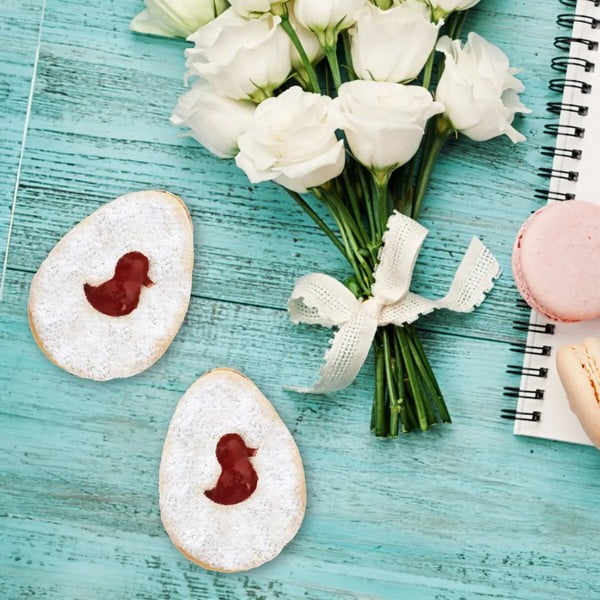 Komplet 2 velikonočnih luknjic Orion Egg iz nerjavečega jekla-image-2