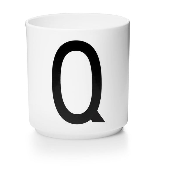 Bel porcelanast lonček Design Letters Personal Q
