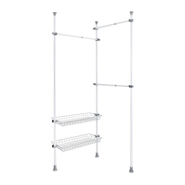 Belo kovinsko teleskopsko stojalo za oblačila Herkules – Wenko-image-4