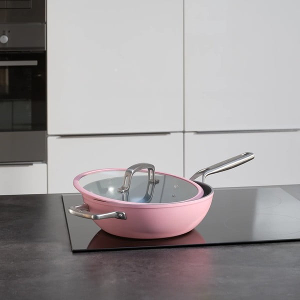 Vok ponev s pokrovko/s keramično prevleko ø 28 cm Meda 3.0 – FABINI-image-1