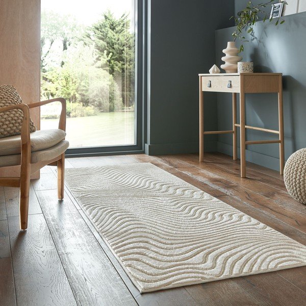 Bež volneni tekač 80x230 cm Channel - Flair Rugs-image-2