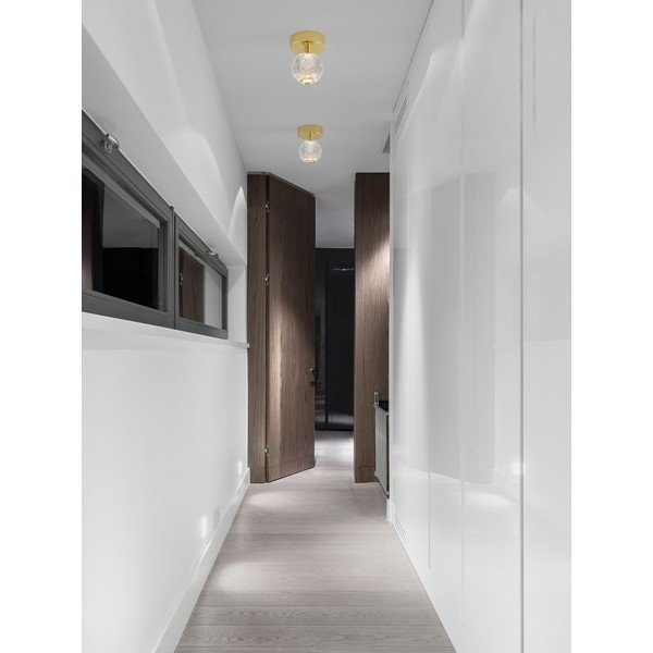 Aluminijasta LED stropna svetilka v zlati barvi s senčilom iz akrilnega stekla Brillante – Nova Luce-image-1