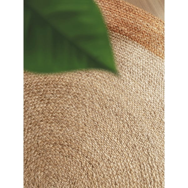 Slonokoščena obojestranska ročno tkana okrogla preproga iz jute ø 200 cm Jutta Ivory – Hanse Home-image-3