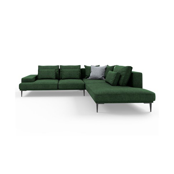 Zelena raztegljiva sedežna garnitura Interieurs 86 Liege, desni kot-image-2