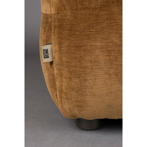 Rjav žameten modularni otoman Hackman – Dutchbone-image-4