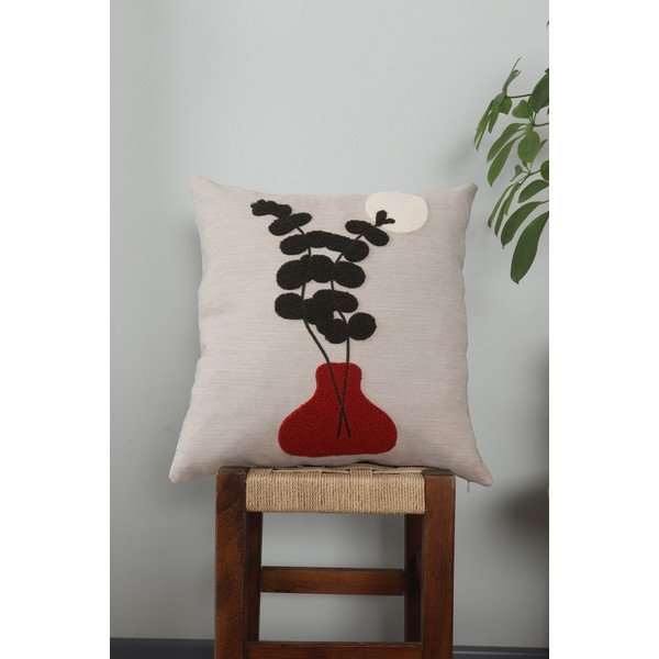 Lanena okrasna blazina 43x43 cm Vazo – Mioli Decor-image-1