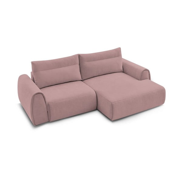 Svetlo rožnata kotna sedežna garnitura Aden – Bobochic Paris-image-4