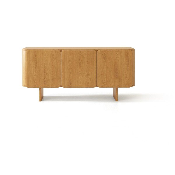Komoda iz masivnega hrasta v naravni barvi 160x76x45 cm Charlotte – Micadoni -image-2