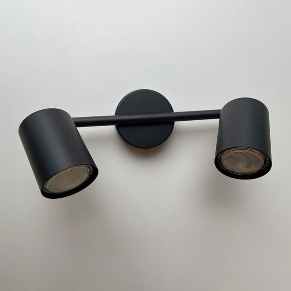Črno kovinsko LED točkovno svetilo 8x30 cm Vano – Fischer & Honsel-image-3