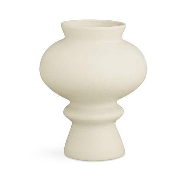 Kremno bela keramična vaza Kähler Design Kontur, višina 23 cm