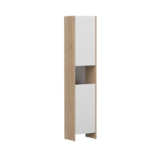 Bela visoka kopalniška omarica 38x180 cm Biarritz - TemaHome -image-2