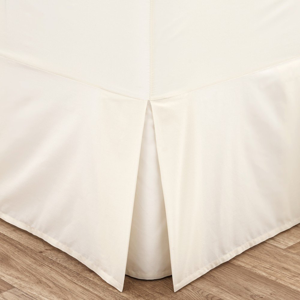 Kremno bela napenjalna prevleka za okvir postelje iz perkala 135x190 cm Easy Iron Percale