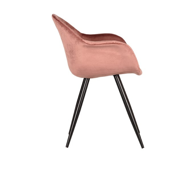 Svetlo rožnati žametni jedilni stoli v kompletu 2 ks Forli – LABEL51-image-2