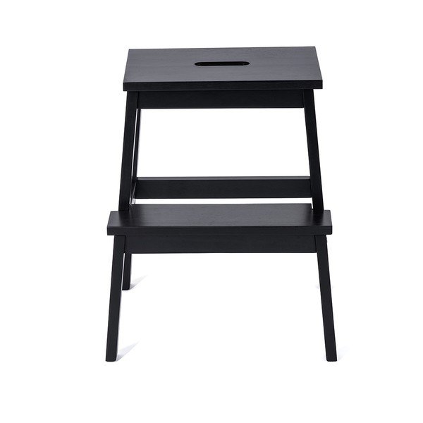 Črni stolček iz kavčukovca Corg - Bonami Selection-image-2