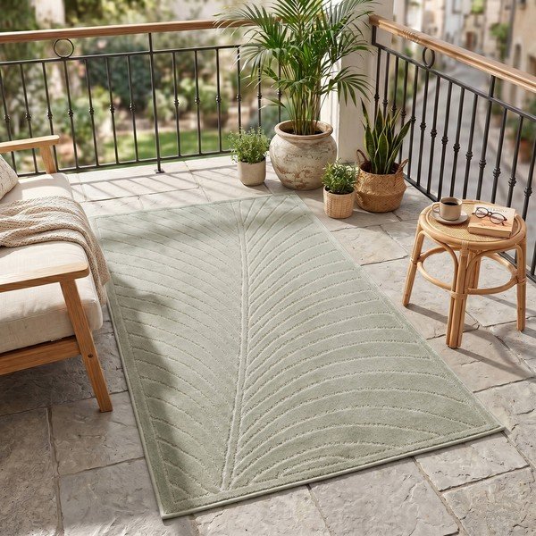 Zelen zunanji in notranji tekač 80x250 cm Nova 1204 – Ayyildiz Carpets-image-1