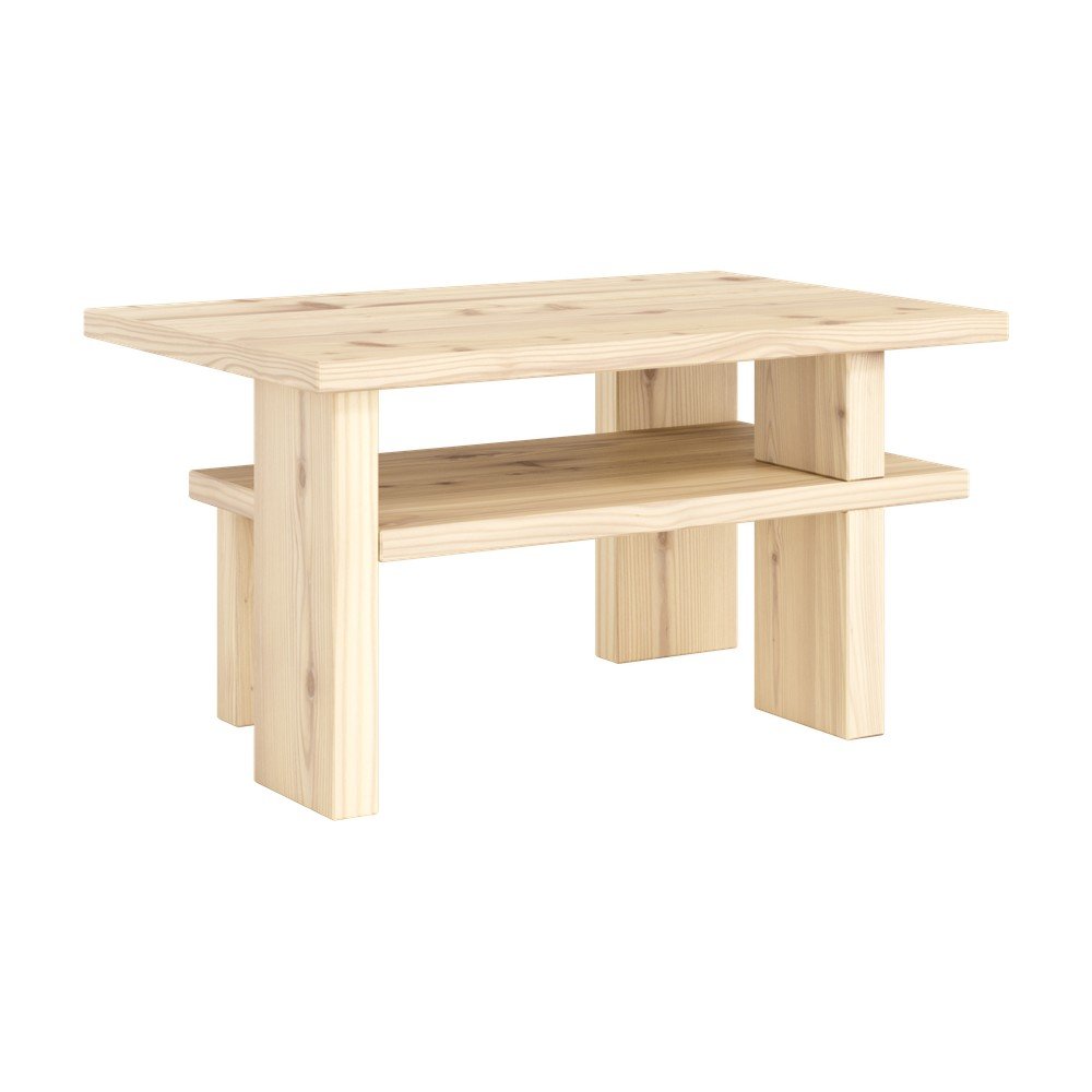 Klubska mizica iz masivnega bora v naravni barvi 45x68 cm Japan – Karup Design