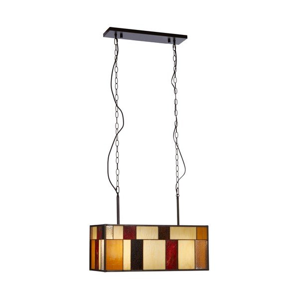 Kovinska viseča svetilka s steklenim senčilom Waldorf – Premier Housewares-image-2