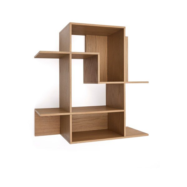 Sistem modularnih polic v hrastovem dekorju v naravni barvi 80x80x25 cm Ina – Kave Home