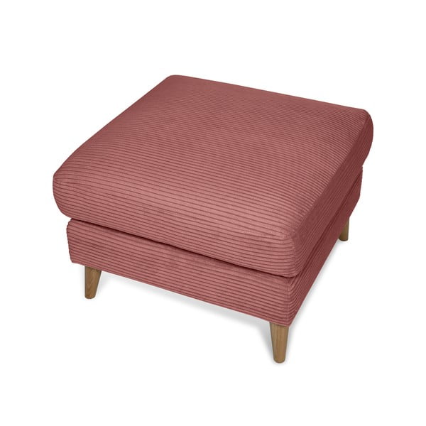 Rožnat tabure iz rebrastega žameta Paris – Scandic-image-3