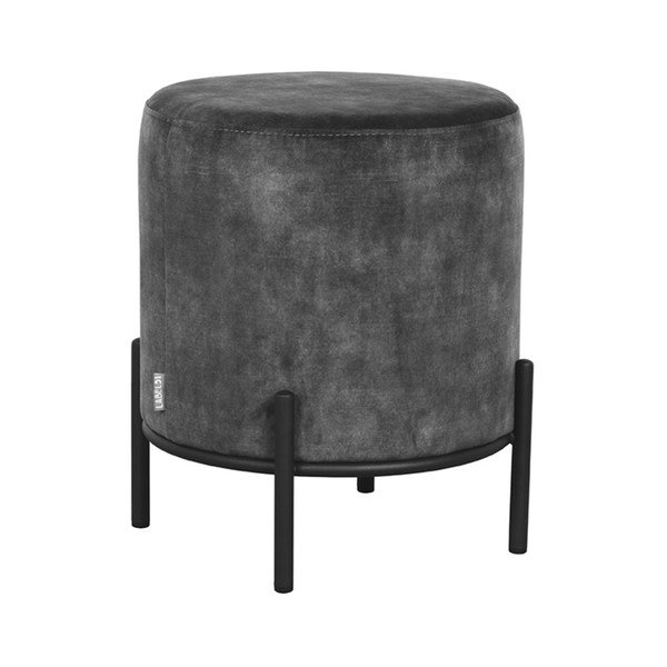 Temno siv žameten tabure Troy – LABEL51-image-2