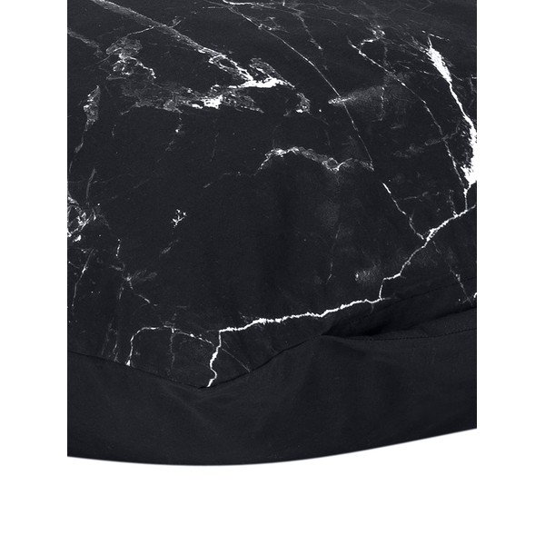 Komplet 2 črnih okrasnih prevlek za blazino iz bombažnega perkala Westwing Collection Malin, 40 x 80 cm-image-2