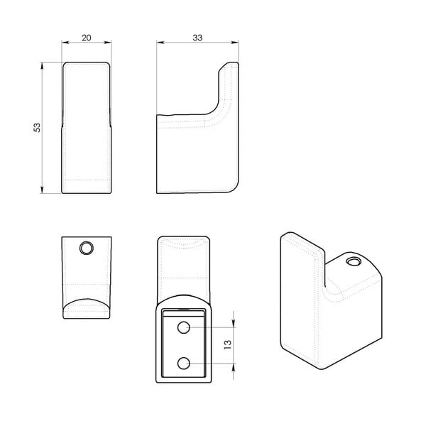 Kovinski stenski obešalniki v kompletu 2 ks v zlati barvi Gedy Pirenei – Sapho-image-2