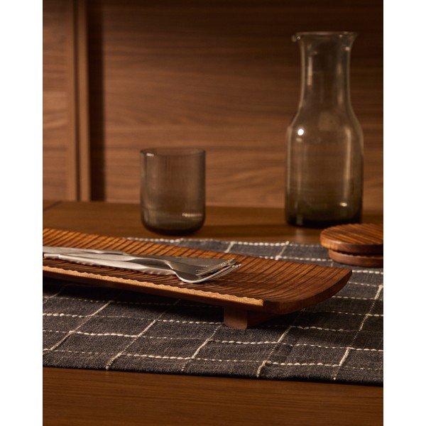 Servirni lesen pladenj 15x38 cm Rommu – Kave Home-image-1