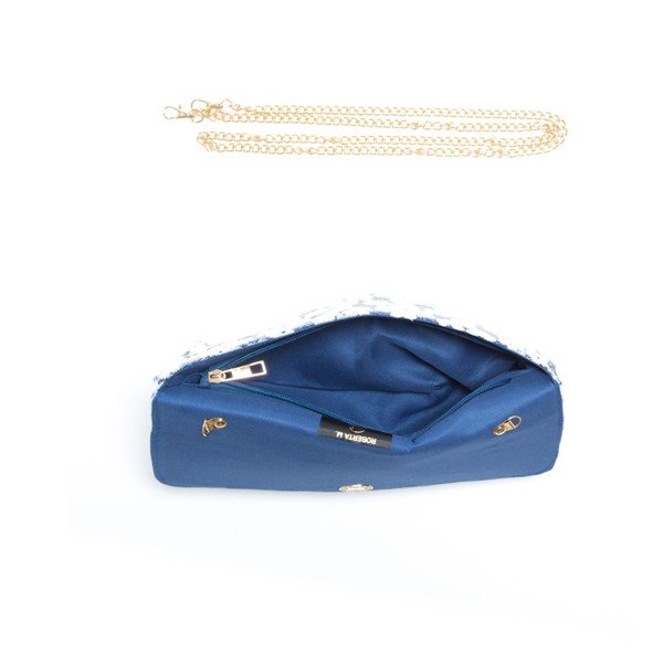 Modra torbica Roberta M Clutch-image-4