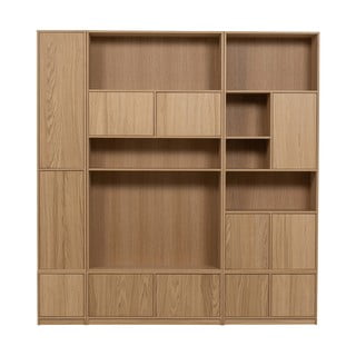 Modularna knjižna polica v hrastovem dekorju v naravni barvi 217x243 cm Modulair – vtwonen
