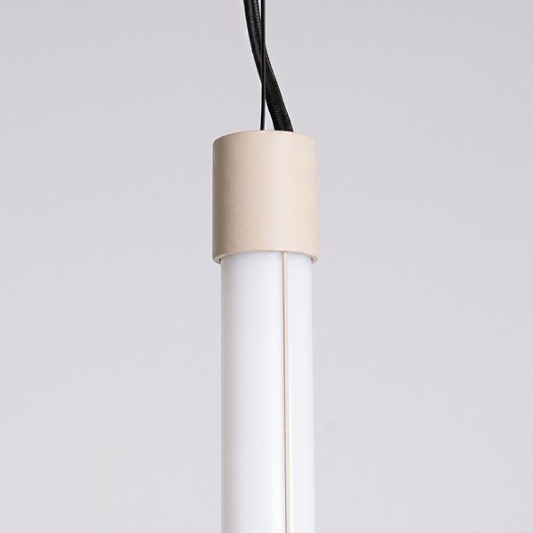 Bež kovinska LED viseča svetilka ø 6 cm TRANG – Thoro-image-3