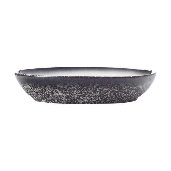Belo-črna keramična ovalna skleda Maxwell & Williams Caviar, dolžina 30 cm