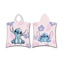 Svetlo rožnat bombažen otroški pončo Lilo and Stitch – Jerry Fabrics