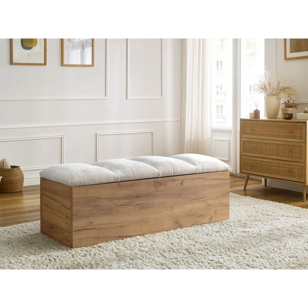 Klop v svetlo sivi in naravni barvi Kumo – Bobochic Paris-image-1